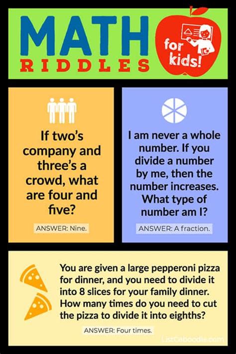 Math Riddles with Answers .